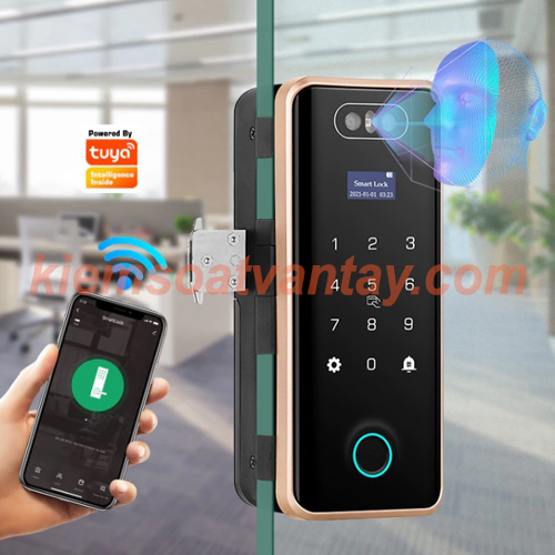 khóa cửa kính nhận dạng Face ID